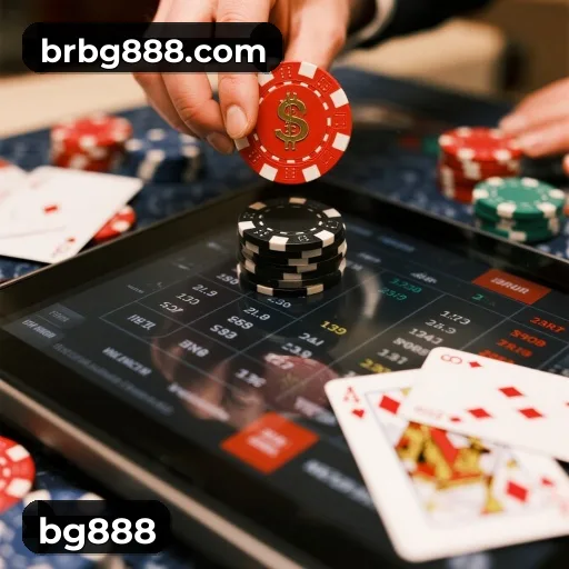 App bg888 para iOS e Android — interface mobile, login biométrico e PIX integrado